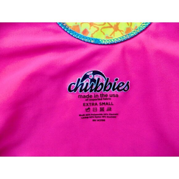 NEW! Chubbies One Piece Swimsuit Neon Pineapple Retro Yellow Women's SZ XS - Picture 14 of 14